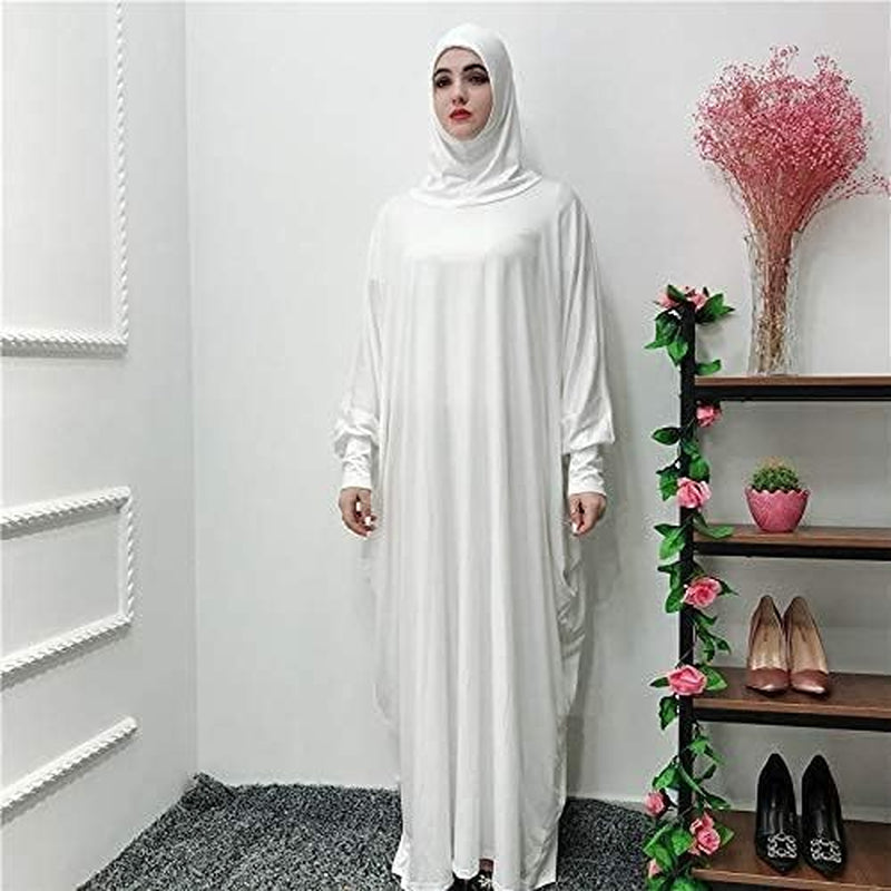 Women'S Muslim Dress One Piece Prayer with Hijab Full Length Dress Abaya Dubai Islam Robe Turkey Caftan
