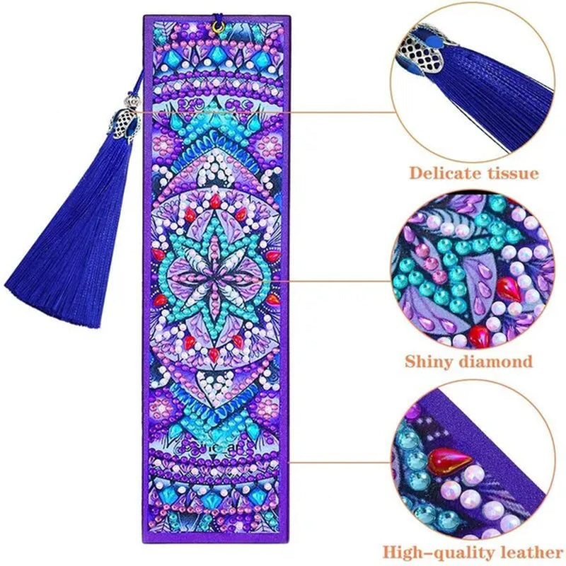 5D Diamond Bookmark Kits DIY Special Shaped Painting Bookmark with Tassel Craft Supplies