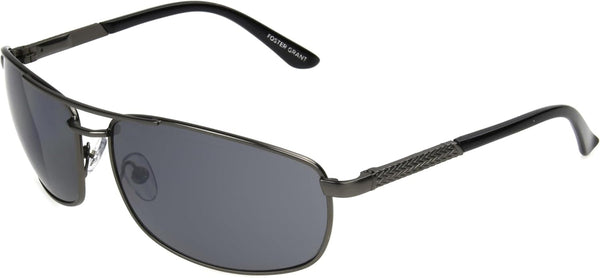 Men'S Oscar Wrap Sunglasses, Gunmetal/Smoke, 64 Mm