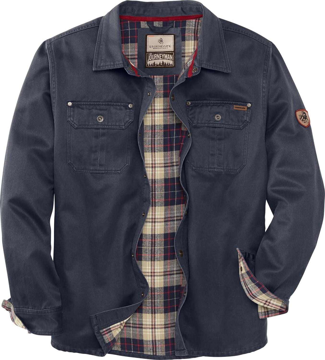 Journeyman Shirt Jacket Flannel Lined Shacket for Men Water-Resistant Coat Rugged Fall Clothing
