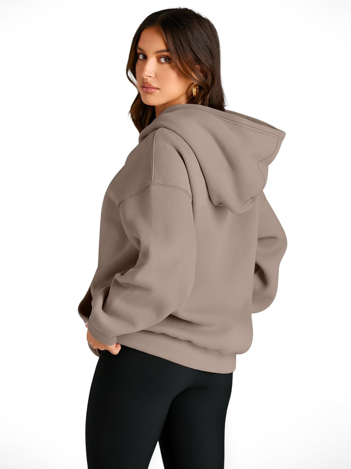 Womens Oversized Hoodies Fleece Sweatshirts Sweaters Spring Outfits 2025 Pullover Fall Winter Clothes