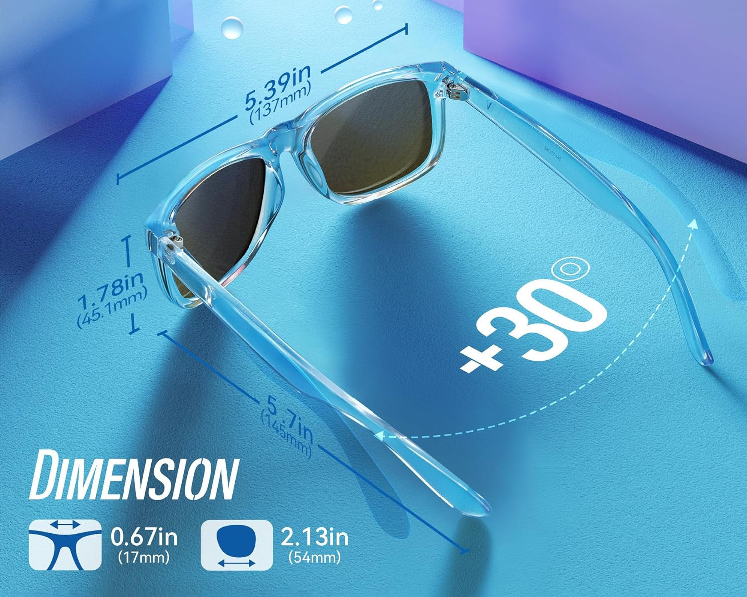 Mens Sunglasses Polarized with UV400 Protection, Fits for Women Fashion Driving, Fishing, Sports, Beach, Golfing