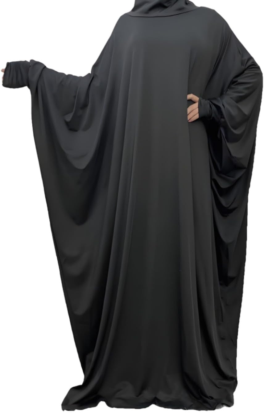 Women'S Muslim Dress One Piece Prayer with Hijab Full Length Dress Abaya Dubai Islam Robe Turkey Caftan
