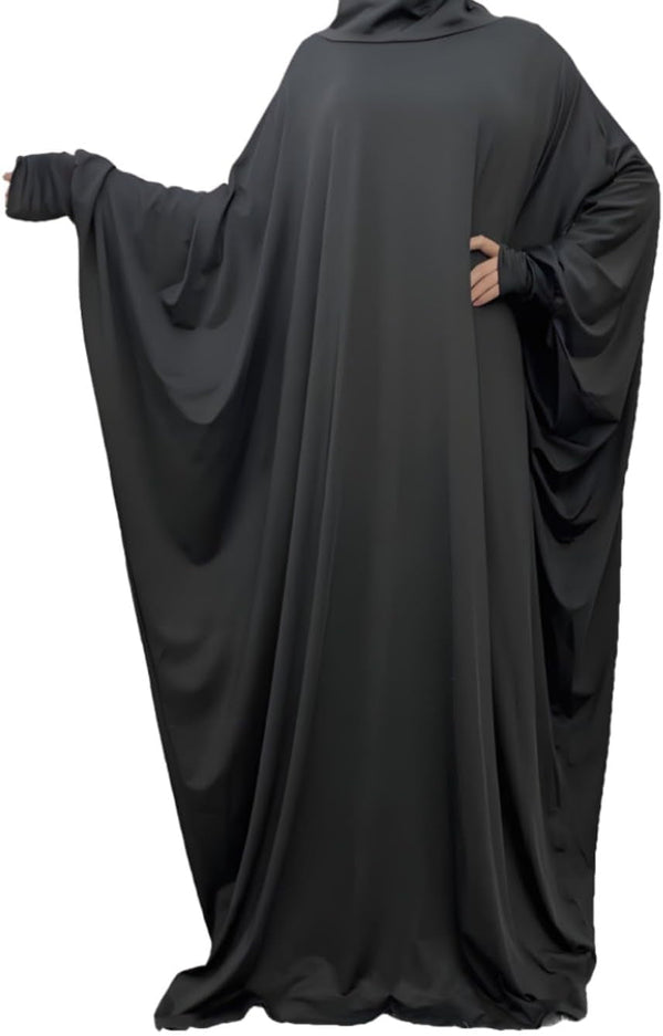 Women'S Muslim Dress One Piece Prayer with Hijab Full Length Dress Abaya Dubai Islam Robe Turkey Caftan
