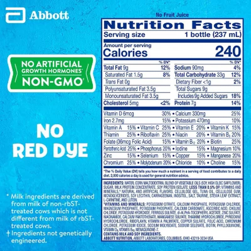 Pediasure Grow and Gain Nutrition Shake for Kids, Strawberry 8 Fl. Oz., 24 Pk.