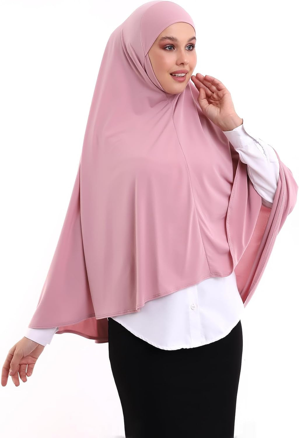 , Women Muslim Hijab Cover, Islamic Khimar, Long Salah Clothes. Prayer Hijab for Women