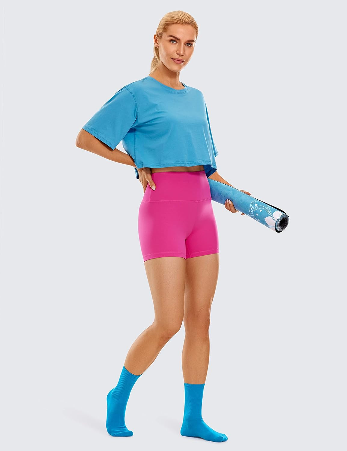 Womens Butterluxe Biker Shorts 4'' - High Waisted Booty Workout Volleyball Yoga Spandex