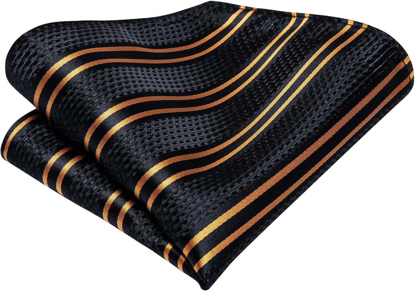 Mens Paisley Floral Silk Tie for Men Striped Necktie and Pocket Square Cufflinks Set Wedding Business