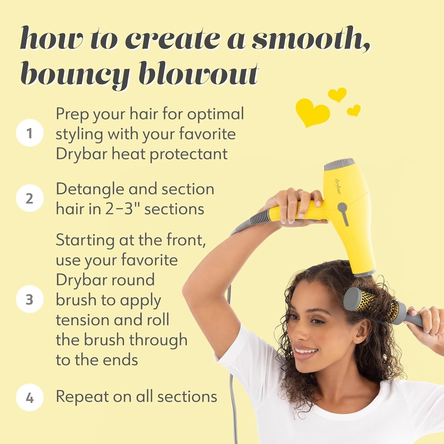Fast, Even Drying Hair Dryer with Ionic Technology for Smooth, Shiny Blowouts & Reduced Frizz