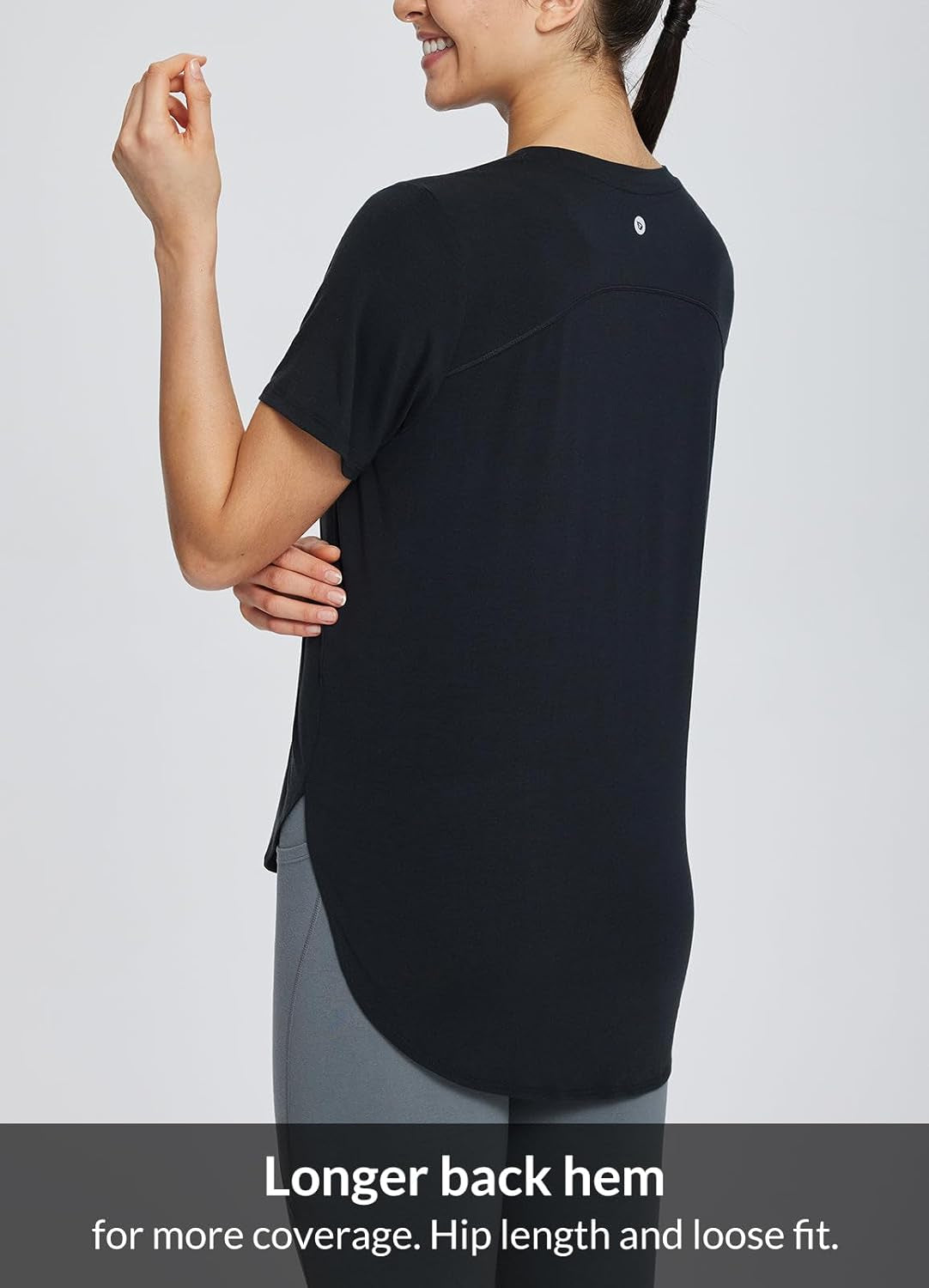Women'S Short Sleeve Workout Shirts Tops Athletic Yoga Running Shirts Loose Fit with Side Slits Quick Dry T-Shirts