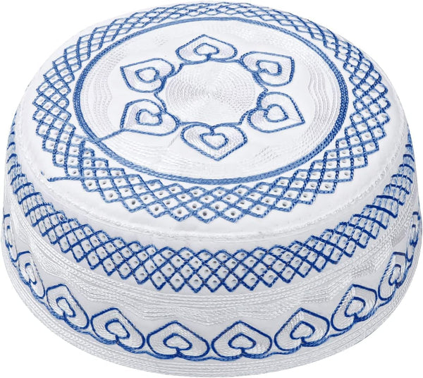 Men Muslim Prayer Kufi Hat Prayer Headwear Cap Islamic Beanie Skull Cap Embroidery Kofia Topi Sun Hat