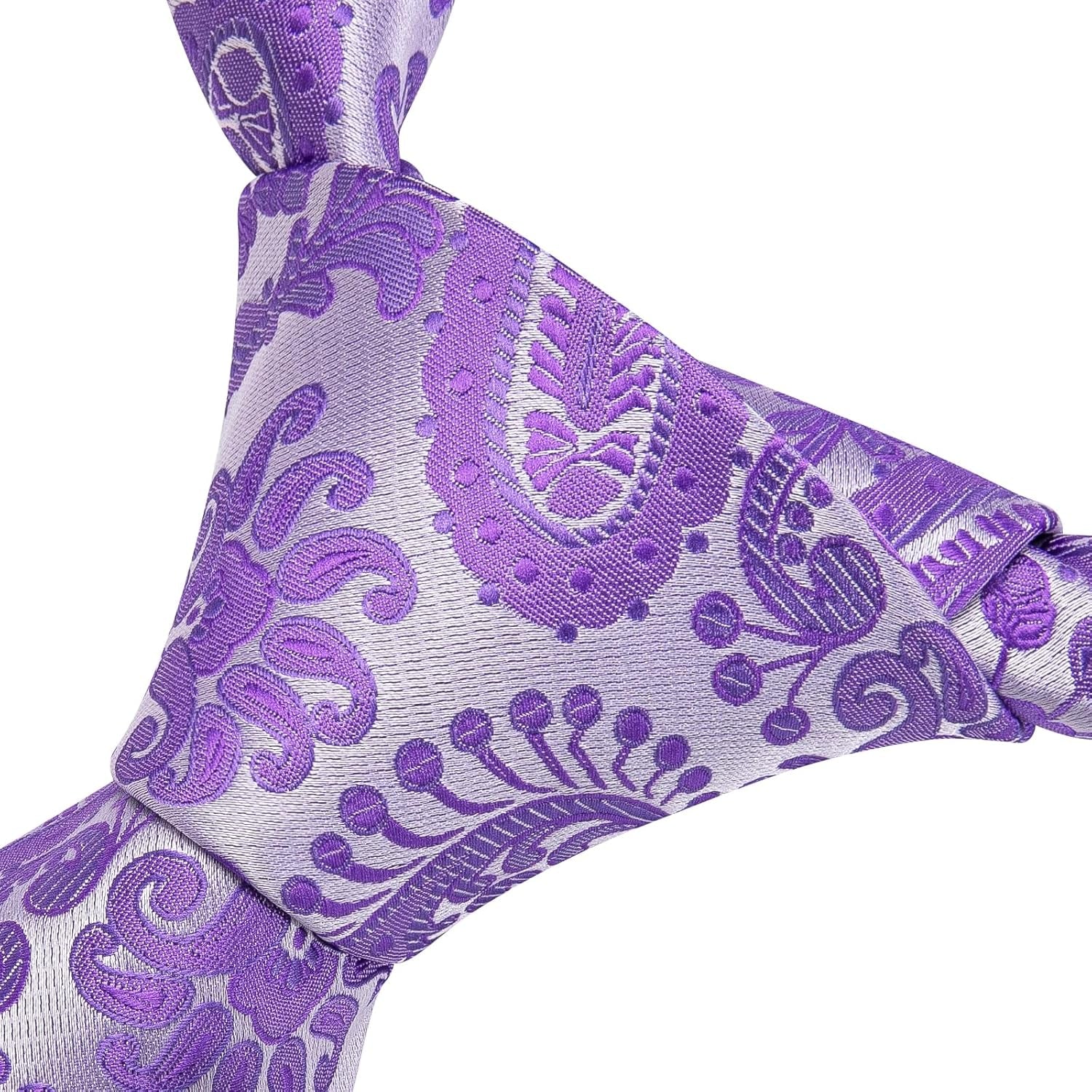 Mens Paisley Floral Silk Tie for Men Striped Necktie and Pocket Square Cufflinks Set Wedding Business