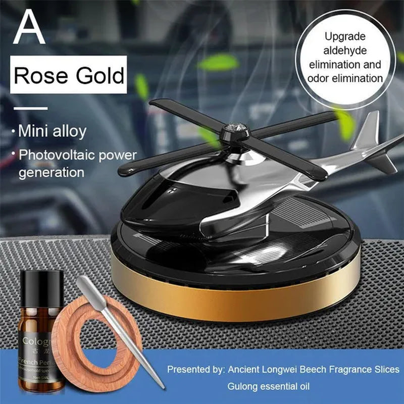 Car Air Freshener Solar Helicopter Auto Flavoring Car Perfume Interior Accessories Propeller Rotating Fragrance Diffuse Supplies