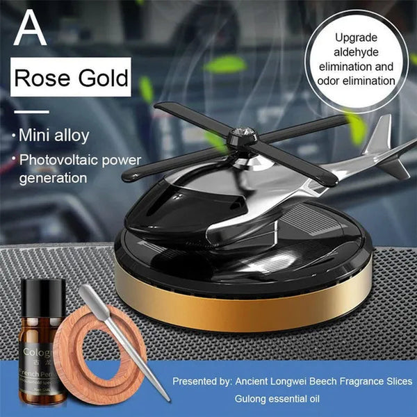 Car Air Freshener Solar Helicopter Auto Flavoring Car Perfume Interior Accessories Propeller Rotating Fragrance Diffuse Supplies