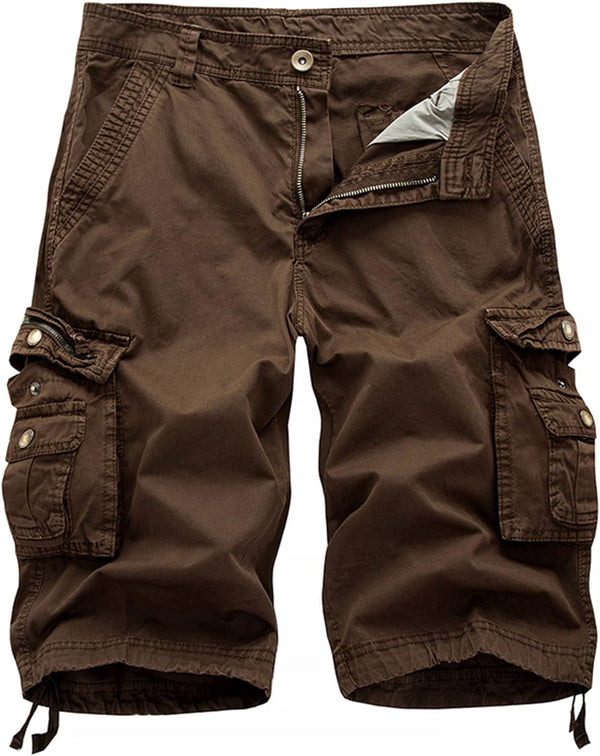 Mens Cargo Shorts Cotton Relaxed Fit Camouflage Camo Cargo Short