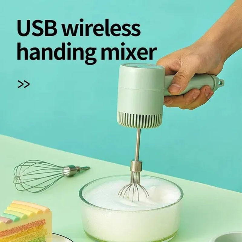 Wireless 3 Speed Mini Mixer Electric Food Blender Handheld Egg Beater Automatic Cream Food Cake Baking Dough Hand Mixer Electric