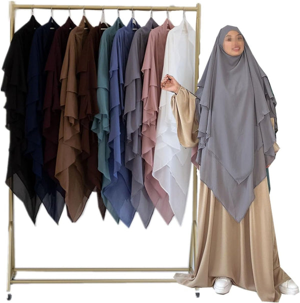 Women Muslim Chiffon Scarf Lightweight Breathable Abaya Jilbab Ramadan Eid Sun-Proof Shawls Wrap Hijab