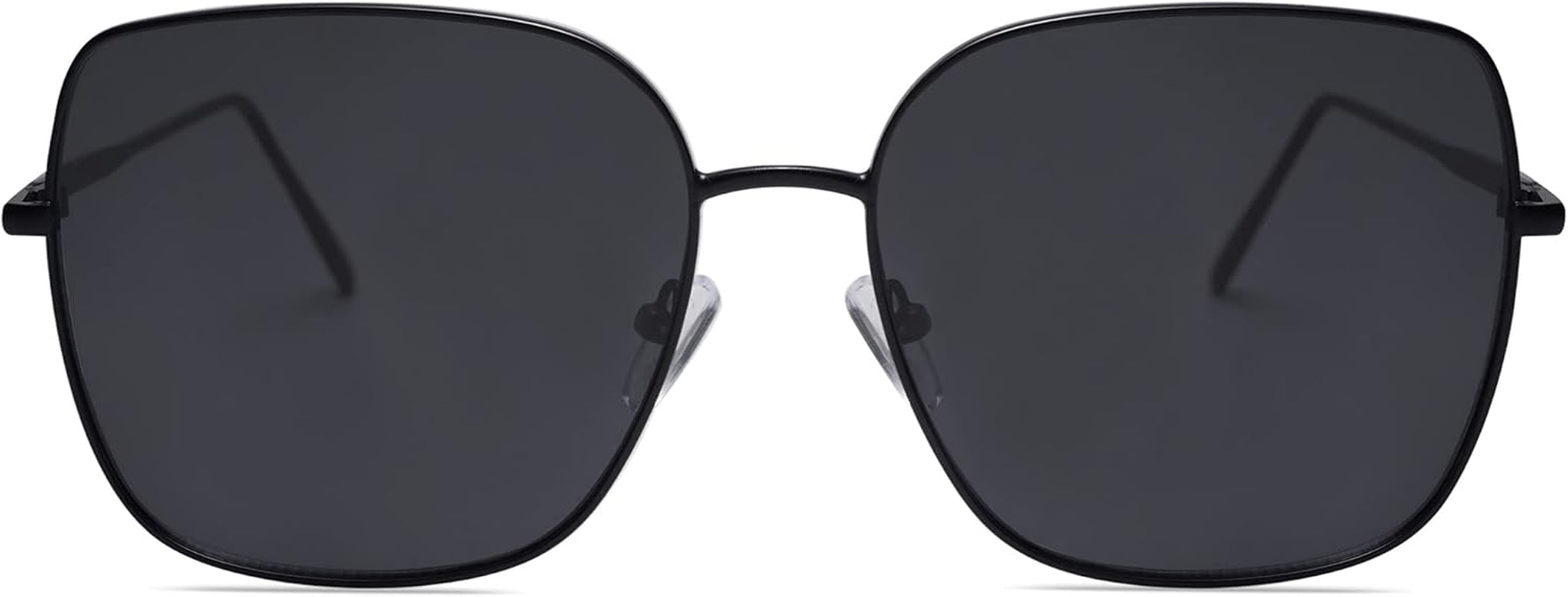 Trendy Oversized Square Metal Frame Sunglasses for Women Men Retro Big Flat Lens UV Protection Sunglasses SJ1146