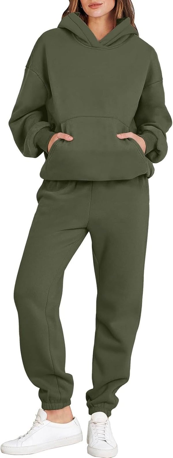 Womens 2 Piece Outfits Lounge Hoodie Oversized Sweatshirt Jogger Sweatpants Y2K Tracksuit Sweatsuit Set Fall Clothes