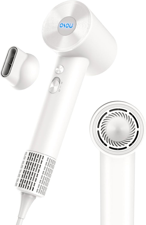 Hair Dryer, Negative Ionic Hair Dryer, High-Speed Blow Dryer with 110, 000 RPM Brushless Motor, Fast Drying Lightweight Travel Hairdryer, Low Noise Home Hair Dryer with Smooth Nozzle