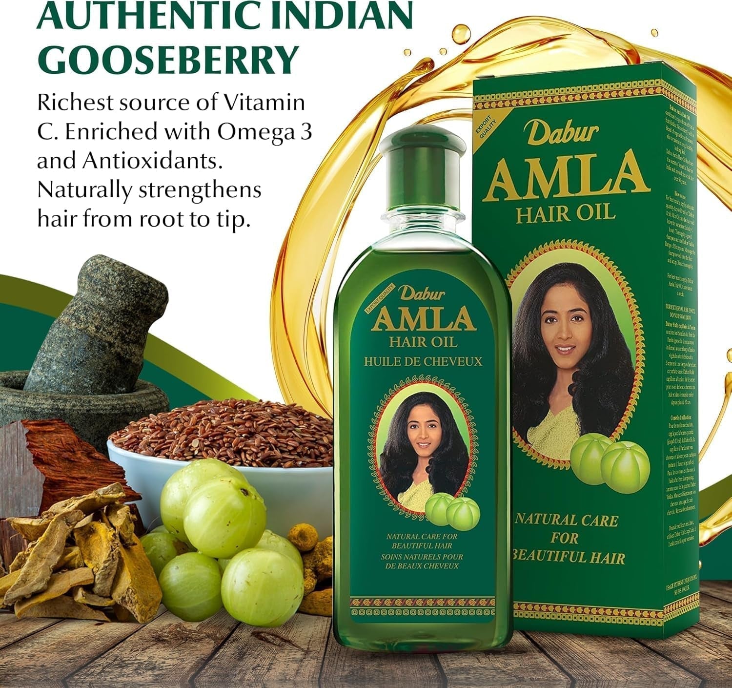 Amla Hair Oil - Nourishing Indian Oil for Men & Women, for Healthy, Moisturized Hair and Scalp (300Ml)