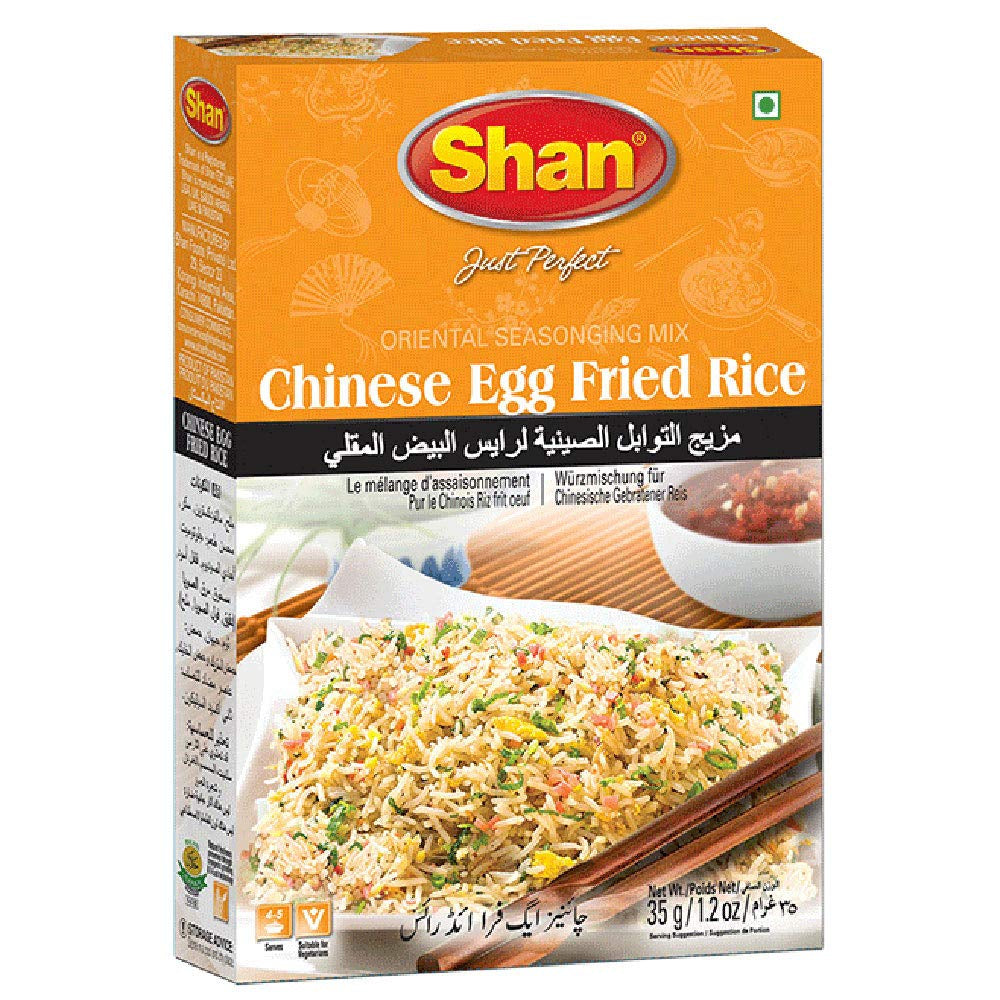 Chinese Egg Fried Rice Oriental Seasoning Mix 1.23 Oz (35G) - Spice Powder for Stir-Fried Eggs with Vegetables & Rice - Suitable for Vegetarians - Airtight Bag in a Box