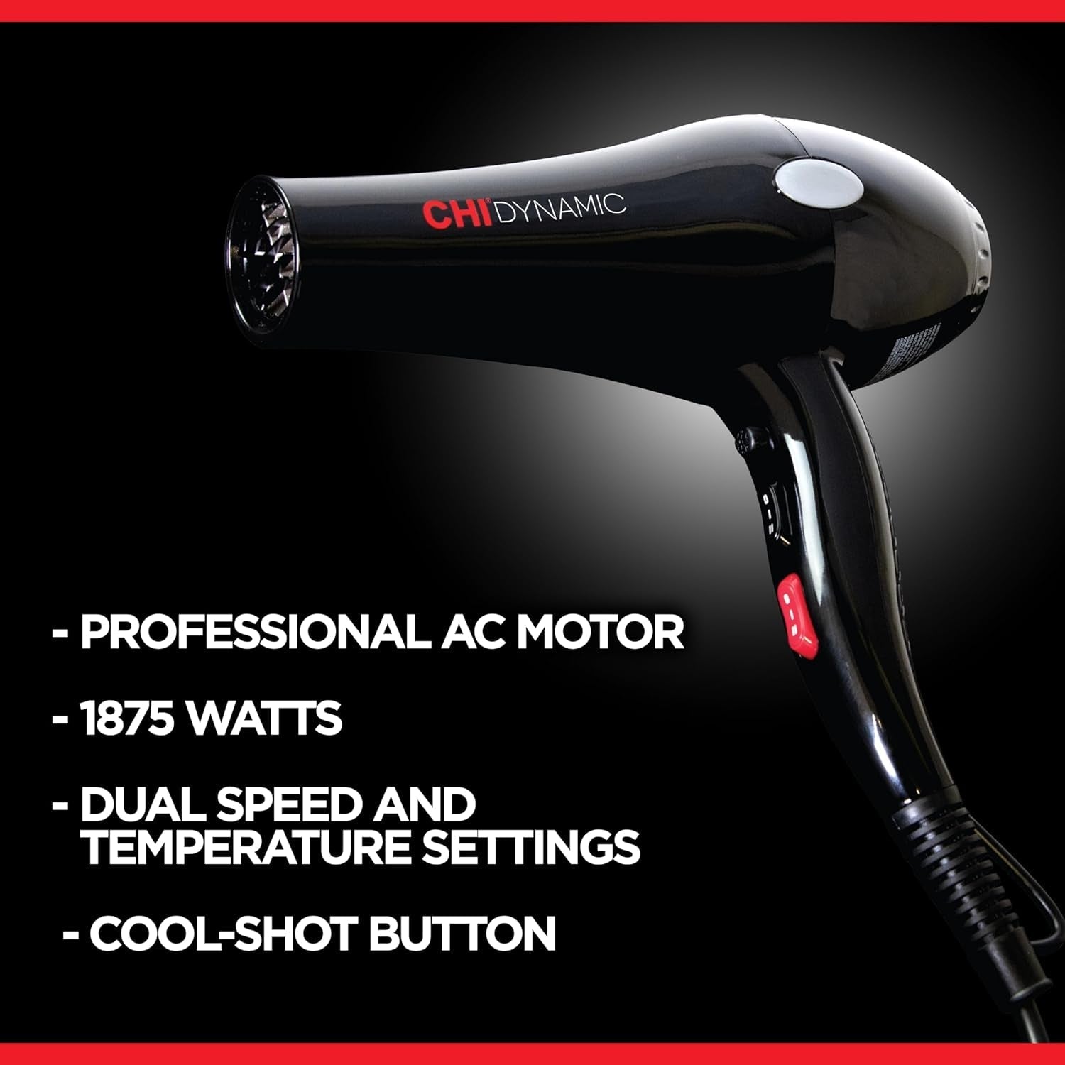 Dynamic Hair Dryer, Blow Dryer for Smooth & Voluminous Hair, Comb-Attachment & Air Concentrating Nozzle for Faster Styling, Low Noise
