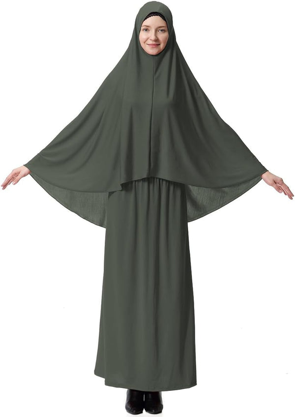 Women's Khimar Islamic Women's Khimar sets Soft  Prayer Dress Hijab
