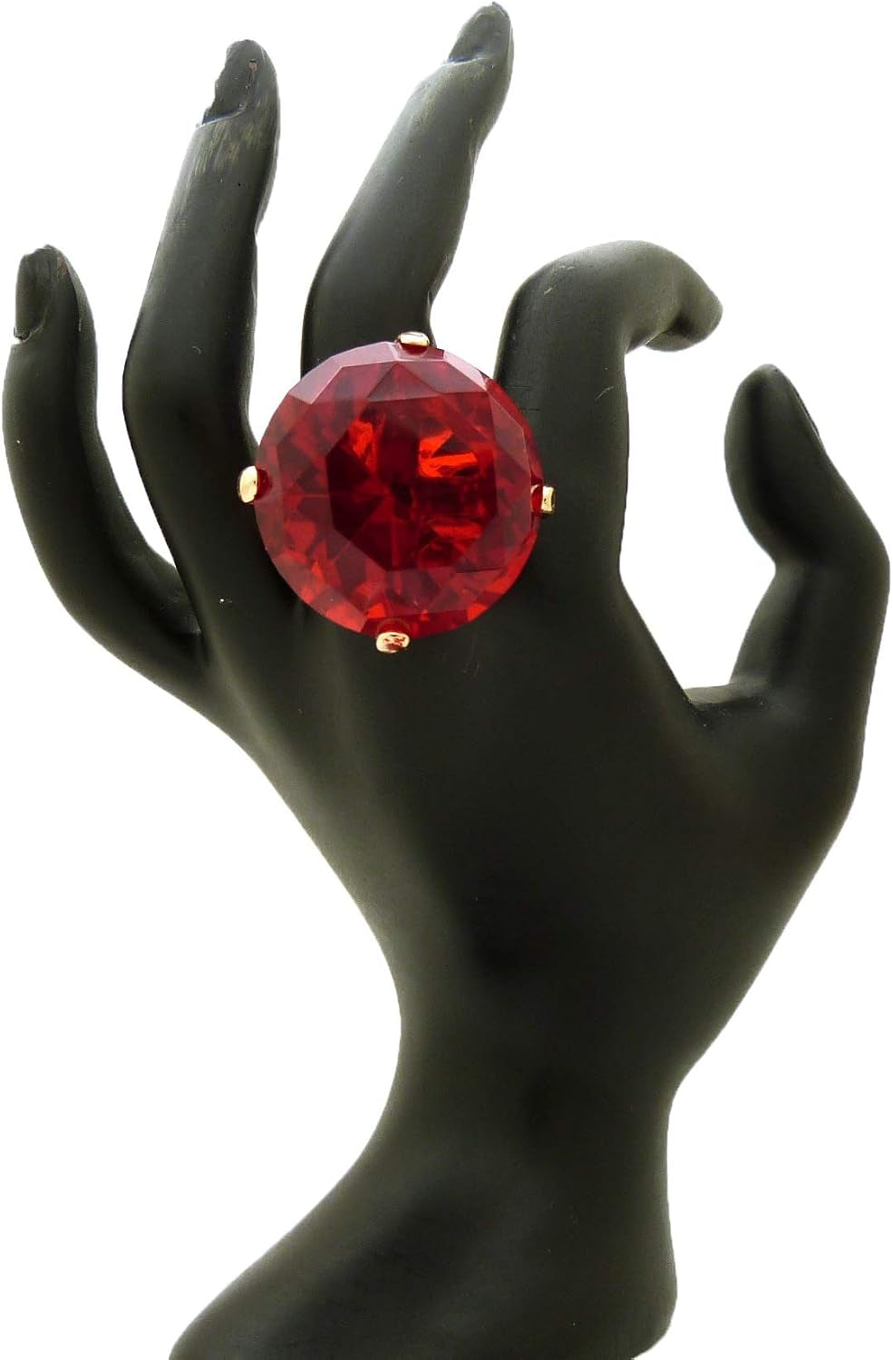 Women'S Extra Big Crystal Colorful Stone Stretch Ring