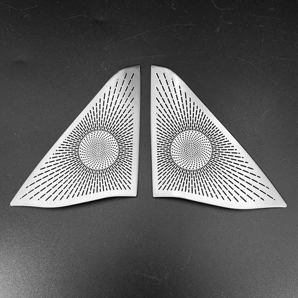 For Mercedes Benz E Class W212 2009-2015 Interior Trim Car Styling Car Front a Pillar Audio Speaker Cover Stainless Steel Sticker Decor Accessories