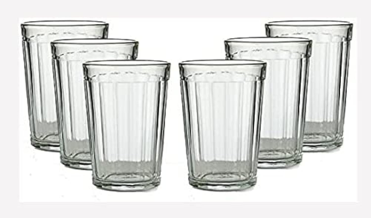 LOT 6 Russian Tea Glasses 8.5Oz 250Ml Granyonyi Stakan 20-Facet Fits Holder Podstakannik Glass - Russian Standard Glasses - Russian Glass Cup Tea - Vintage Ussr Drinking Glasses Russian