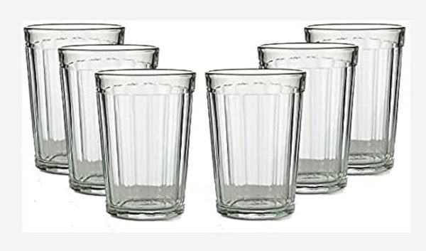 LOT 6 Russian Tea Glasses 8.5Oz 250Ml Granyonyi Stakan 20-Facet Fits Holder Podstakannik Glass - Russian Standard Glasses - Russian Glass Cup Tea - Vintage Ussr Drinking Glasses Russian