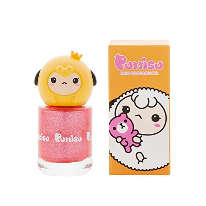Bling Pang Pang Nail Polish High-Gloss Pearl Sticker Type Water-Based, Peelable, Non-Toxic (B01 Twinkle Pink)