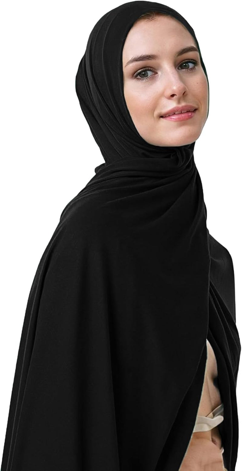 Non-See-Through Premium Jersey Maxi Hijab Head Scarf Wrap for Muslim Women