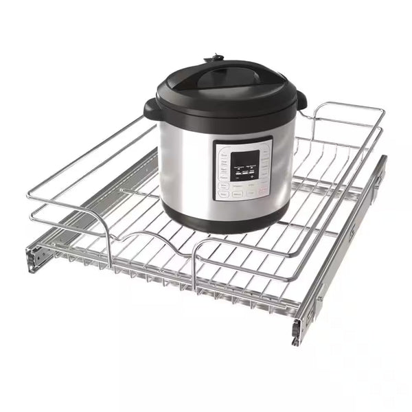 18 In. X 22 In. Single Kitchen Cabinet Pull Out Wire Basket