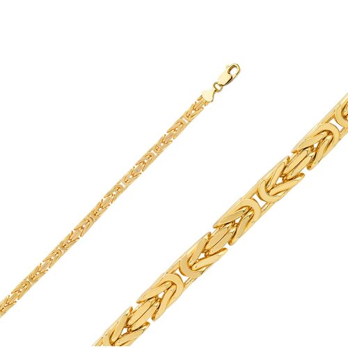 14k Yellow Gold Byzantine Chains