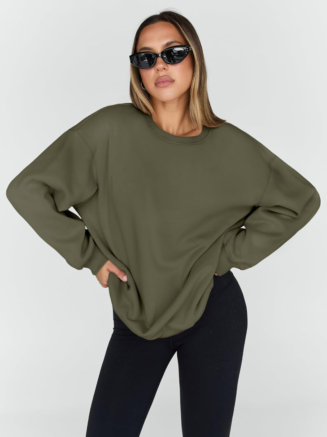 Sweatshirts for Women Hoodies Oversized Crewneck Tops Sweaters Comfy Fall Winter Outfits Clothes 2025 Fashion