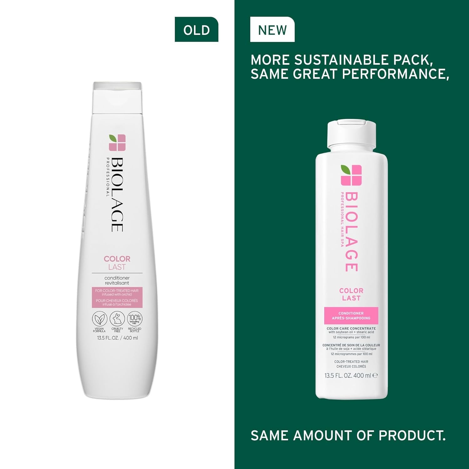 Biolage Color Last Conditioner - Protects & Preserves Color Treated Hair, Nourishes & Repairs, Vegan, Paraben-Free, Packaging May Vary
