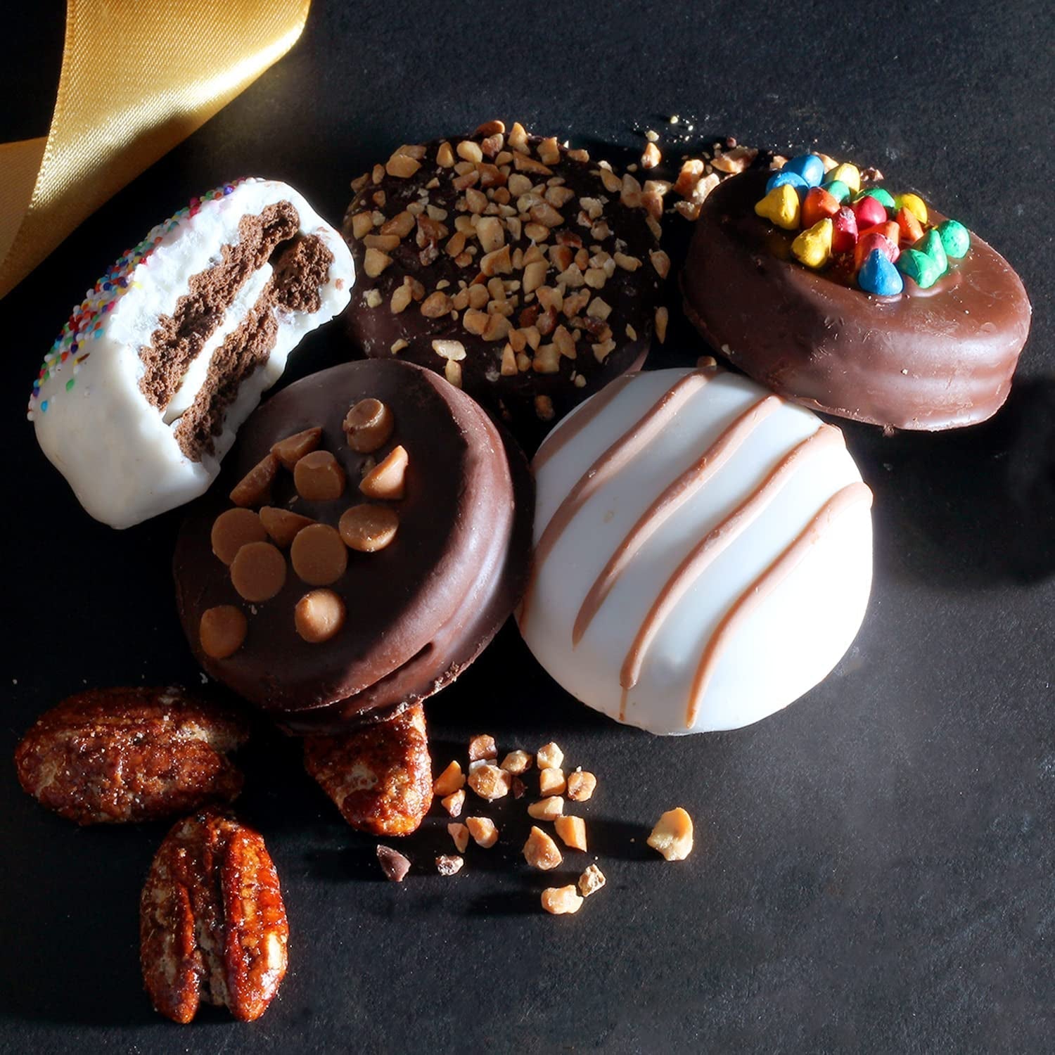 Gourmet Dark Chocolate Covered Cookie Gift Box - Handcrafted Kosher Treats - Elegant Gift for Nurses, Birthdays, Holidays, and Employee Appreciation
