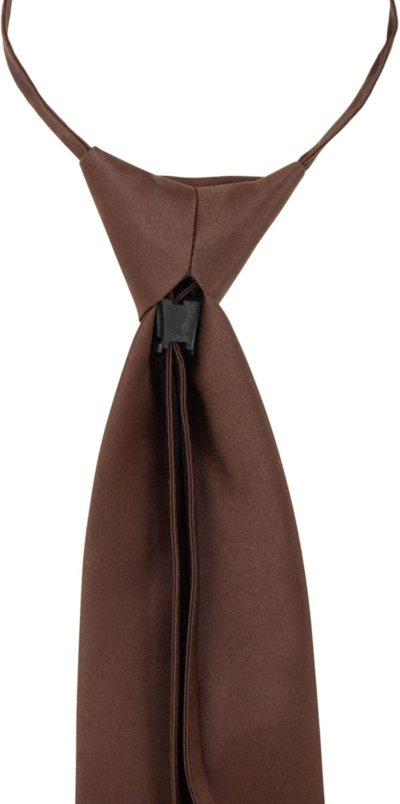 Pretied Men'S Necktie Solid Color Mens Adjustable Zipper Neck Tie