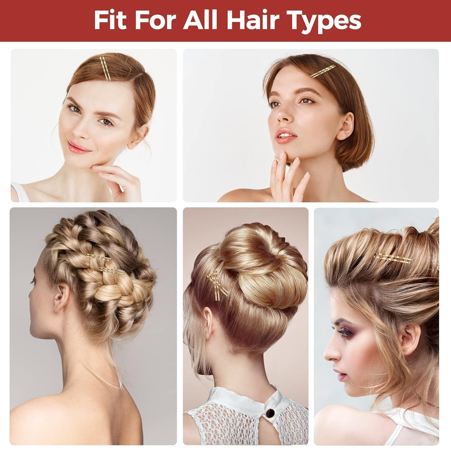 300 Pcs Bobby Pins Blonde, Blonde Hair Pins for Women Girls and Kids (Blonde)
