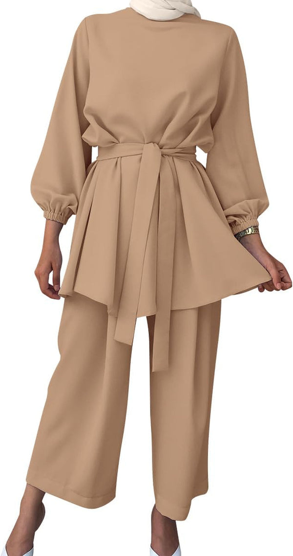 Islamic Muslim Clothes Abayas for Women Muslim Long Sleeve Loose Top