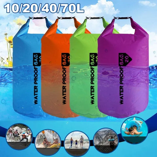 10L/20L/40L/70L Waterproof Dry Bag Pack Sack Swimming Rafting Kayaking River Trekking Floating Sailing Canoing Boating Water Bag
