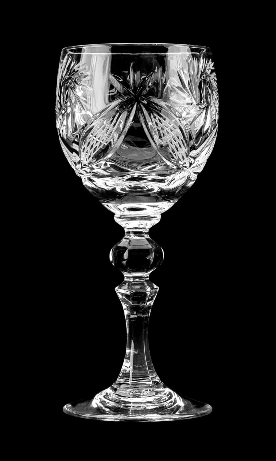 SET of 6 Russian CUT Crystal Shot/Sherry Glasses on a Long Stem 65Ml/2Oz Hand Made