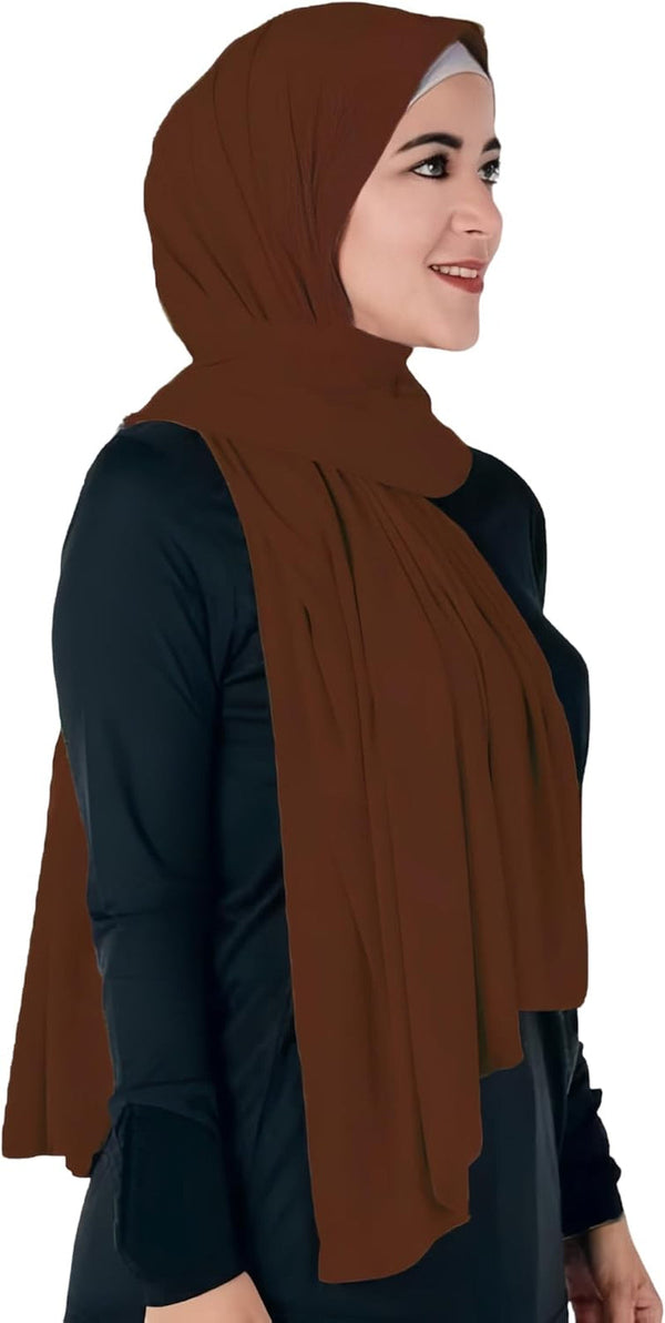 Non-See-Through Premium Jersey Maxi Hijab Head Scarf Wrap for Muslim Women