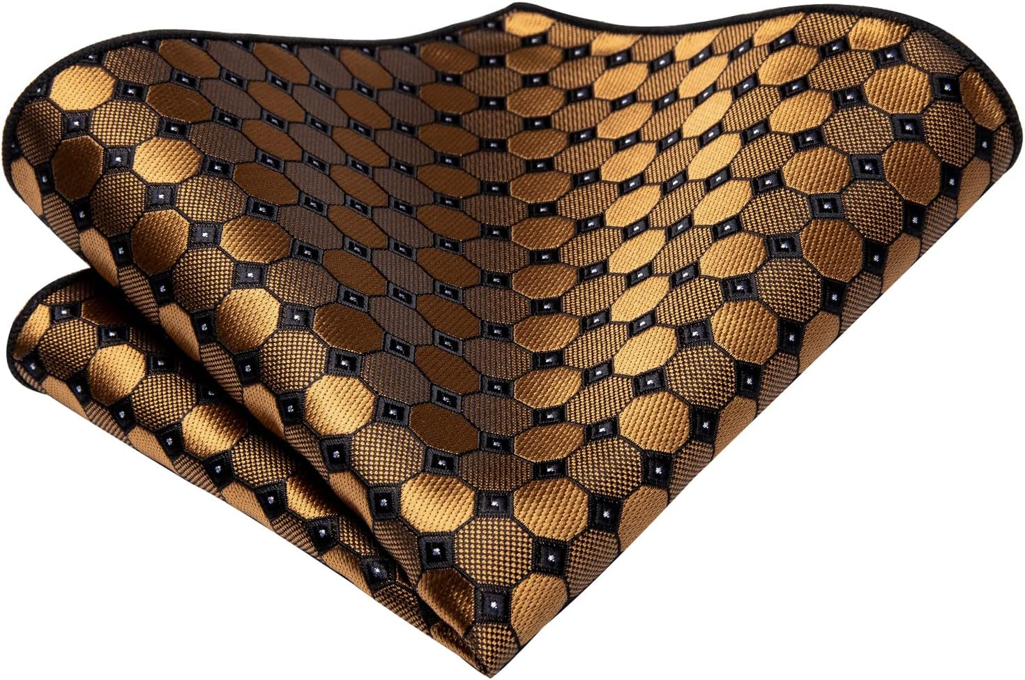 Mens Tie Set Solid Paisley Silk Striped Necktie for Men with Cufflinks Tie and Pocket Square