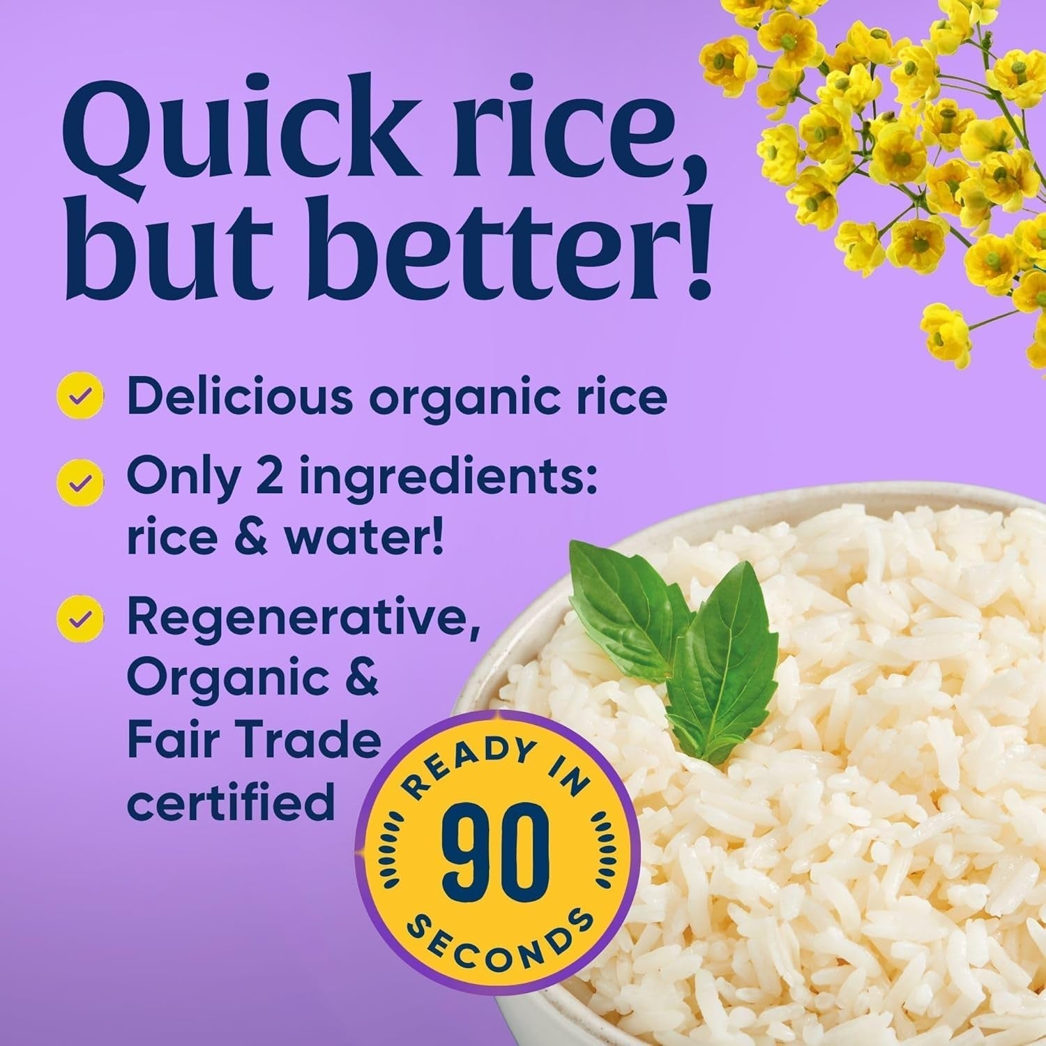 Jasmine Rice, Long Grain White Rice - Non-Sticky, Fluffy Aromatic Rice, Sustainably Grown in California, Regenerative Organic Certified, 8 Oz
