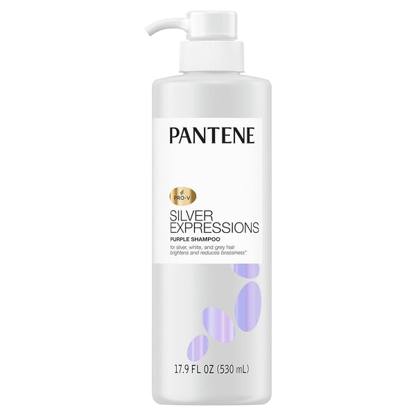 Silver Expressions, Purple Shampoo and Hair Toner, Pro-V for Grey and Color Treated Hair, Lotus Flowers, 17.9 Fl Oz