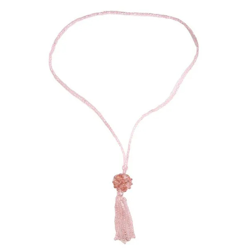 Crystal Bead Female Pendant Necklace Tassel Long Sweater Chain Necklace Decoration