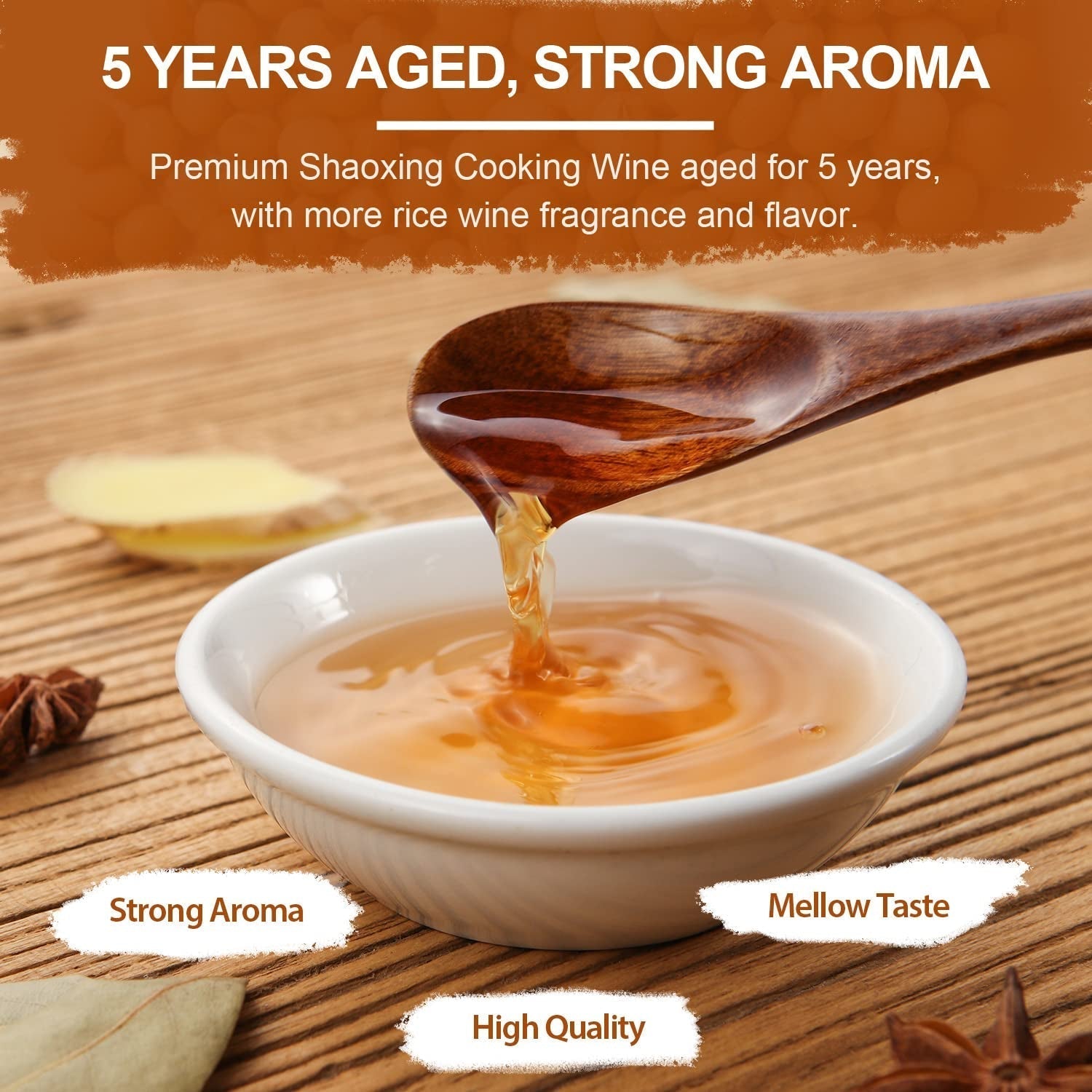 Premium Shaoxing Cooking Wine, Chinese Asian Cooking Wine, Shao Hsing Rice Wine, Shaoxing Rice Wine, Hsing Rice Wine, Fermented Rice Wine, Homemade Asian Cooking, 640Ml